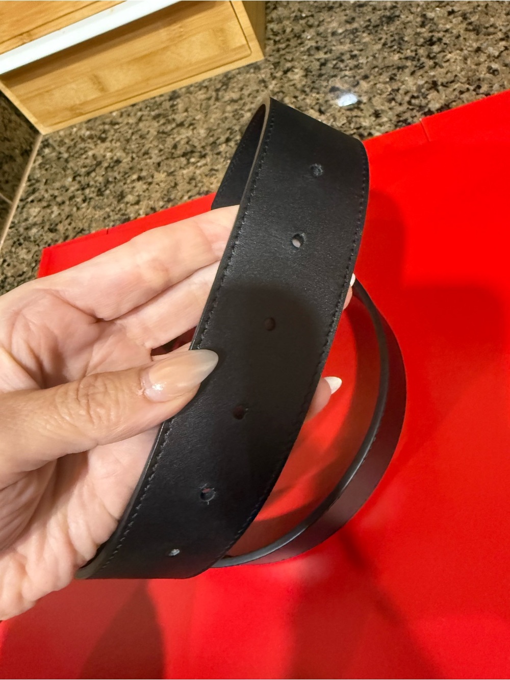 Gucci GG Marmont Black Leather Belt Double G Buckle Size 90 - Picture 8 of 8